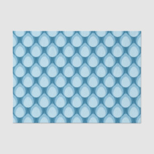 Papier Mousseline Nuances de motif géométrique de larme bleue