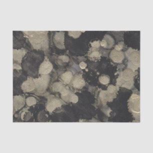 Papier Mousseline Nuances de papier de tissus noir et or