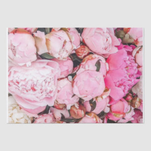 Papier Mousseline Nuances de pivoines roses Papier de tissus