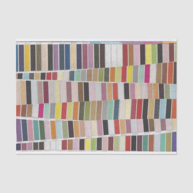 Papier Mousseline Nuanciers multicolores coupés (Recto)