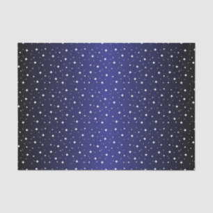 Papier Mousseline Nuit étoilée dans le bleu pourpre foncé brillant