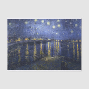 Papier Mousseline Nuit étoilée de Van Gogh   au-dessus du Rhône  