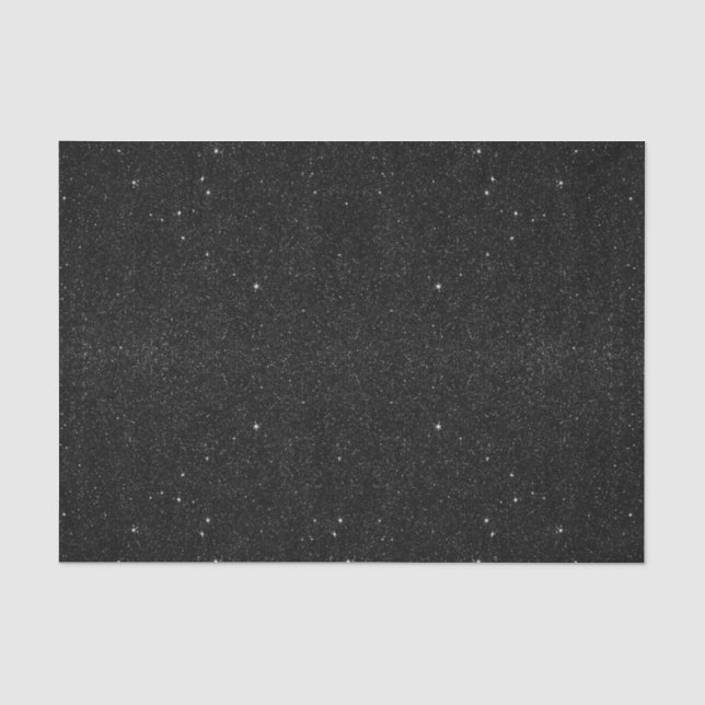 Papier Mousseline Nuit étoilée majestueuse noire et blanche de (Recto)