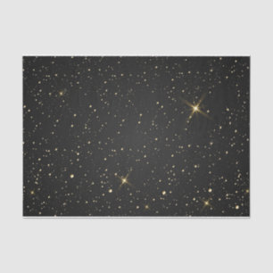 Papier Mousseline Nuit étoilée noire Galaxie Abstraite