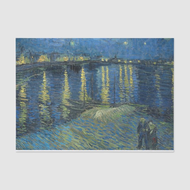 Papier Mousseline Nuit étoilée sur le papier découpage Rhône (Recto)