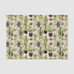 Papier Mousseline Oasis intérieure   Motif de ligne Plante