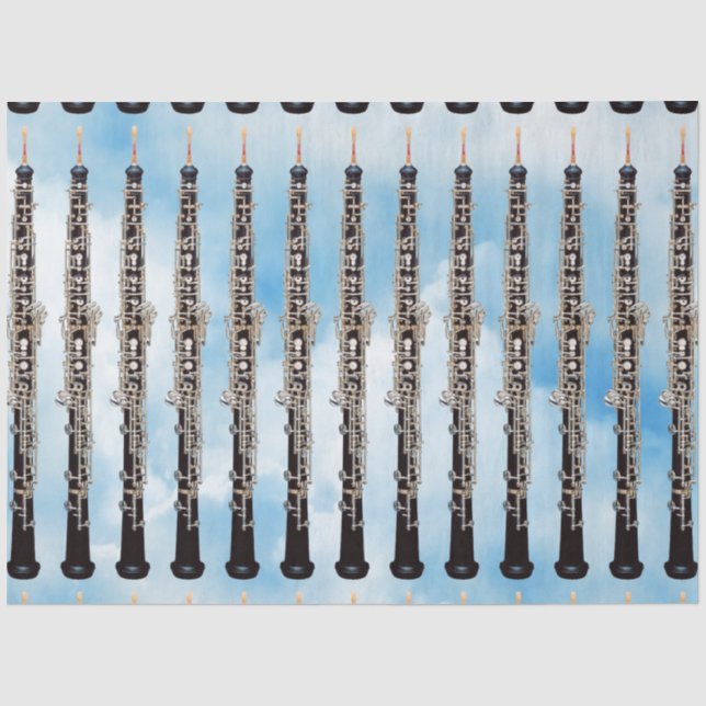 Papier Mousseline Obos se répétant dans le ciel bleu (Recto)