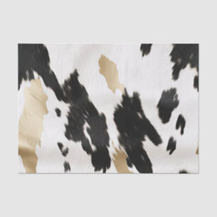 Papier Mousseline Occidental Black White Glam Gold Cowhal Anniversai