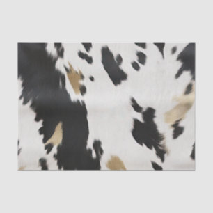 Papier Mousseline Occidental Black White Gold Cowhal Anniversaire