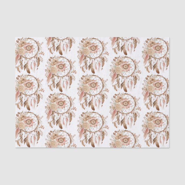 Papier Mousseline Occidentale Cowgirl Floral Dream Catcher Anniversa (Recto)