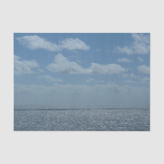 Papier Mousseline Océan bleu de la mer des Caraïbes (Recto)