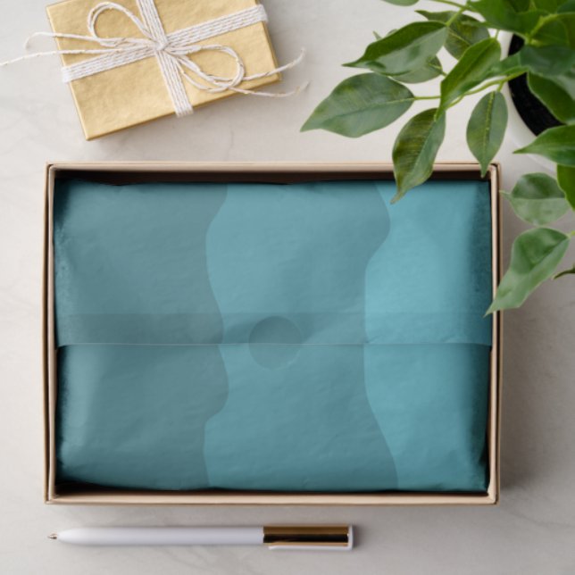 Papier Mousseline Ocean Blue Waves Minimal Beach Vibes Découpage (Cadeau)