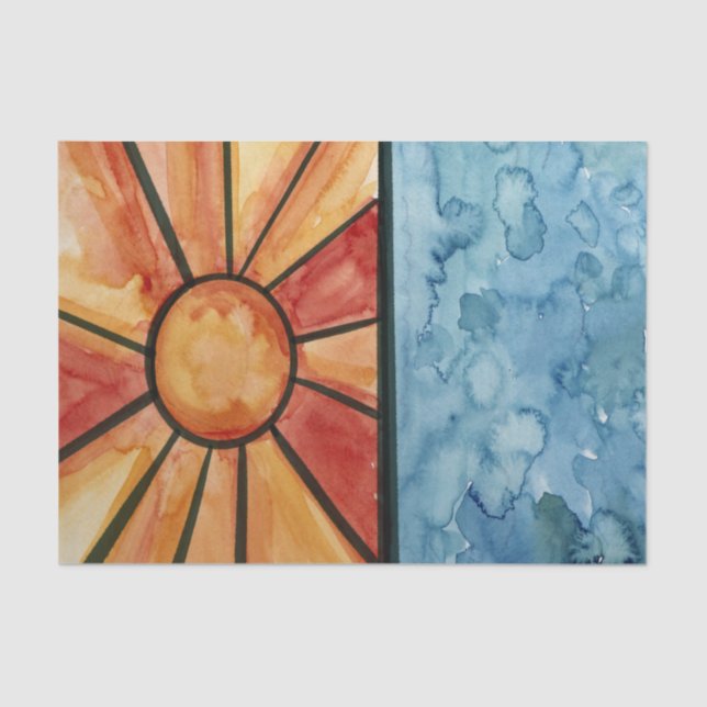 Papier Mousseline Océan Soleil (Recto)