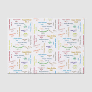 Papier Mousseline Octobre, 1er Anniversaire Tissue Paper