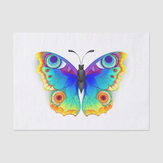 Papier Mousseline Oeil de paon arc-en-ciel (Recto)