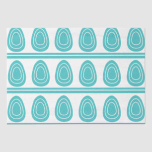 Papier Mousseline Oeufs de Pâques Bleus Modernes