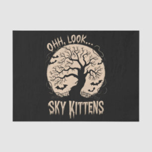 Papier Mousseline Oh Regarde Sky Kittens Halloween Amoureux chauves-