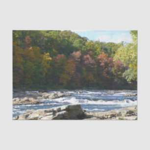 Papier Mousseline Ohiopyle River Rapids à l'automne Pennsylvanie Aut