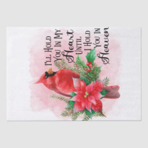 Papier Mousseline Oiseau Cardinal Rouge Qui Se Souvient De Vous En D