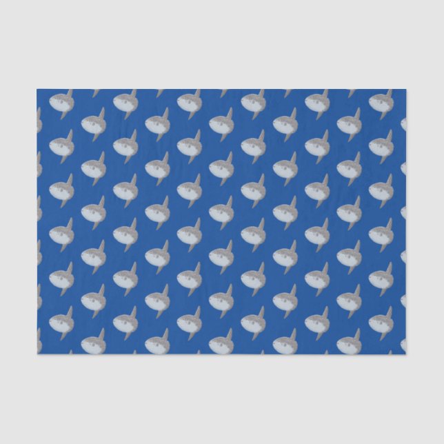 Papier Mousseline Oiseau de mer mola mola mignonne caricature (Recto)