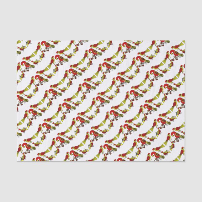 Papier Mousseline Oiseaux allemands d'art populaire de la (Recto)