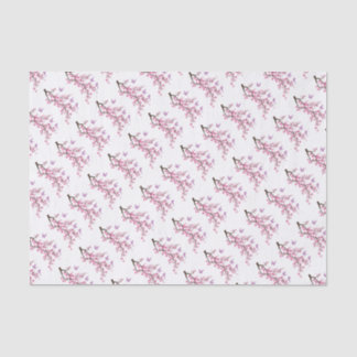 Papier Mousseline Oiseaux et fleurs de cerisier