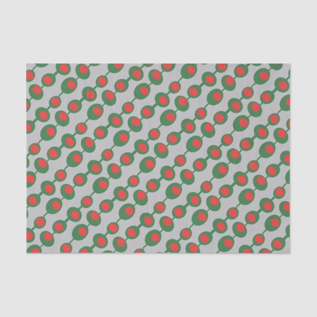 Papier Mousseline Olives rétro atomiques (Recto)