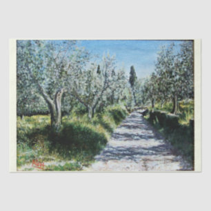 PAPIER MOUSSELINE OLIVIERS EN RIMAGGIO