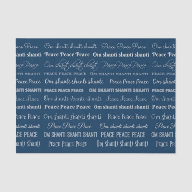 Papier Mousseline Om Shanti, Paix (Recto)