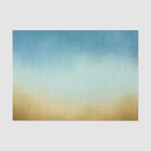 Papier Mousseline Ombre bleu et or élégant (Recto)