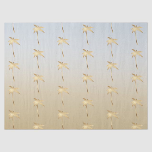 Papier Mousseline Ombre de palmier d'or (Recto)