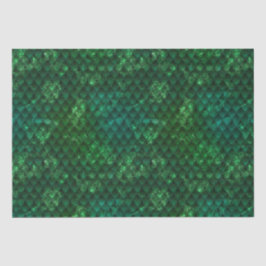 Papier Mousseline Ombre vert foncé et écharpes dragon