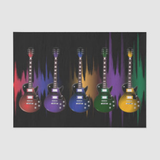 Papier Mousseline Onde sonore de guitare de rock