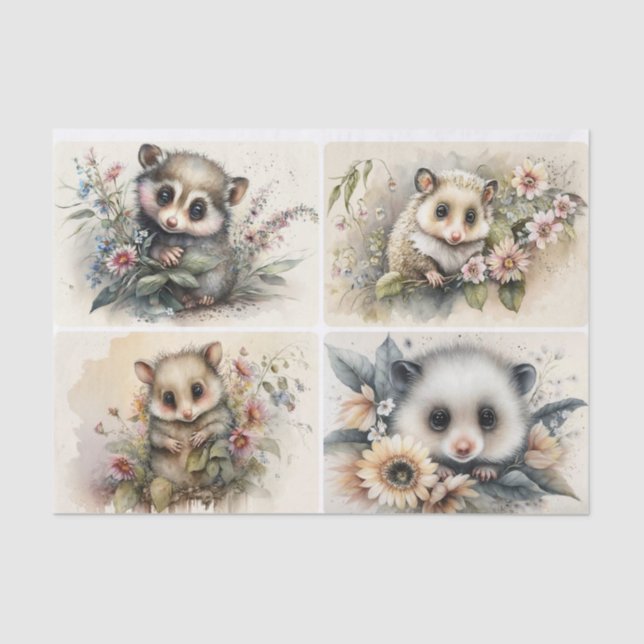 Papier Mousseline Opossum de bébé (Recto)