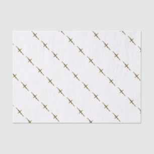 Papier Mousseline Or croisé de Jésus-Christ horizontal
