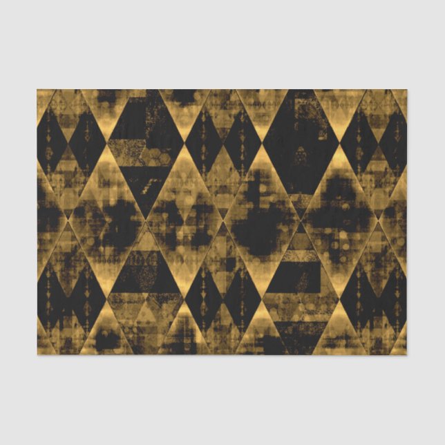 Papier Mousseline Or erratique et diamant noir (Recto)