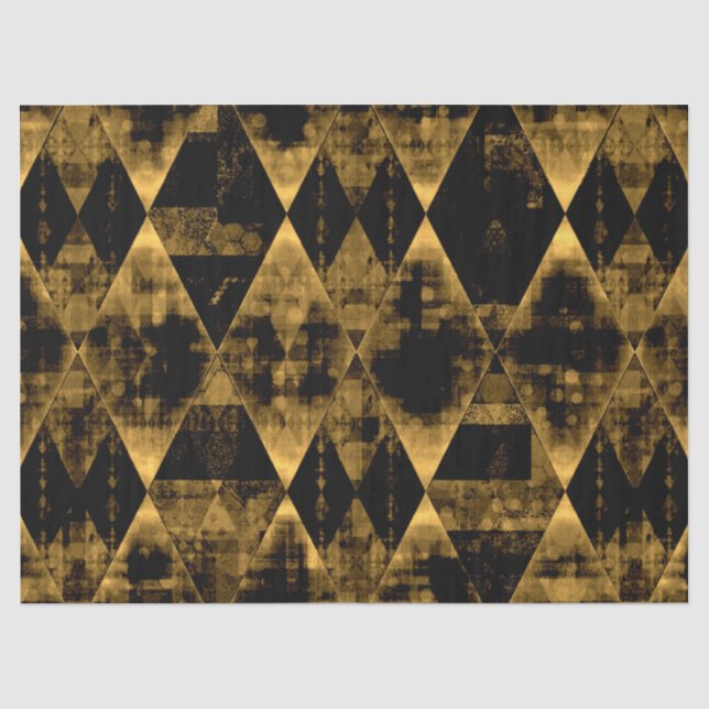 Papier Mousseline Or erratique et diamants noirs (Recto)