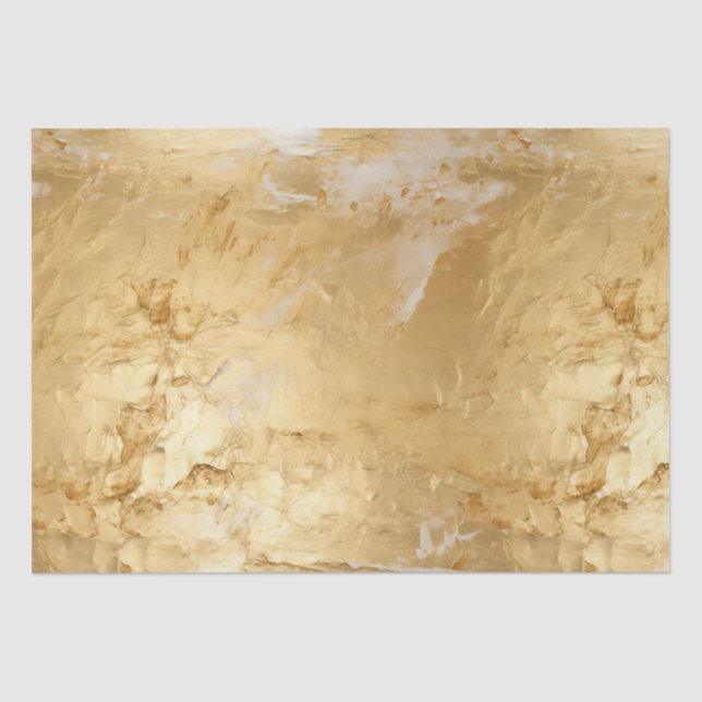 Papier Mousseline Or peint (Recto)