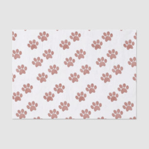 Papier Mousseline Or rose à la mode d'empreintes de pattes de chiot