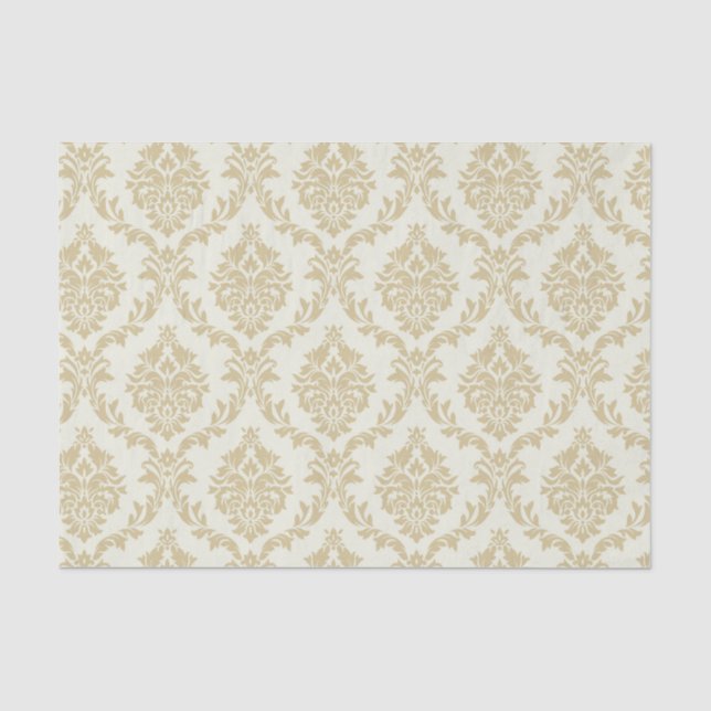 Papier Mousseline or rustique, ivoire, cru, damassés, victorian, (Recto)