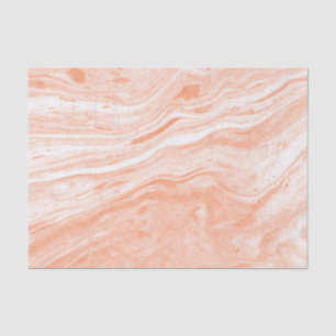 Papier Mousseline Orange Clair Et Motif Marbre blanc
