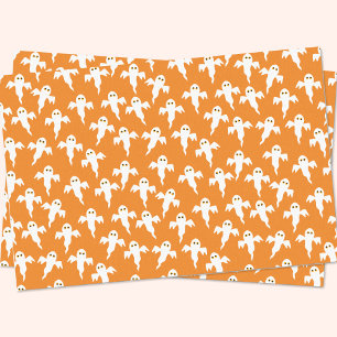 Papier Mousseline Orange d'Halloween fantôme