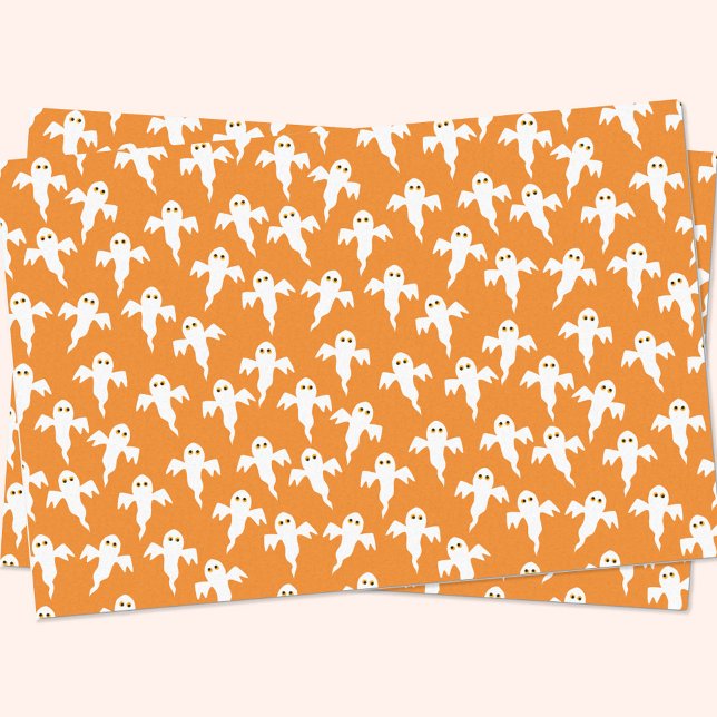 Papier Mousseline Orange d'Halloween fantôme (Créateur téléchargé)