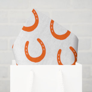 Papier Mousseline Orange Horseshoe Silhouette Chevaux modernes Grang