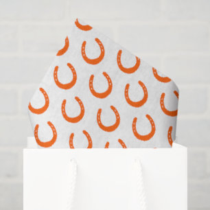 Papier Mousseline Orange Horseshoe Silhouette Chevaux modernes Grang