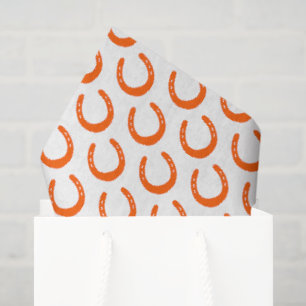 Papier Mousseline Orange Horseshoe Silhouette Chevaux modernes Grang