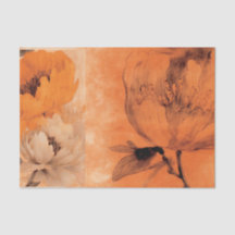Orange Peonies 2 Découpage Conception de collage