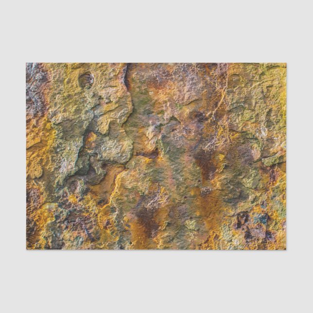 Papier Mousseline Orange rouillé texture abstraite (Recto)