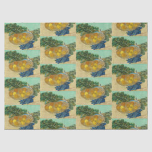 Papier Mousseline Oranges et citrons avec gants bleus de Van Gogh
