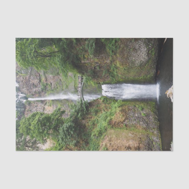 Papier Mousseline Oregon Multnomah Falls Photo (Recto)